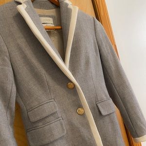 J. Crew Blazer Jacket Business Attire Suit Jacket Gray Blazer Wool Coat Blazers